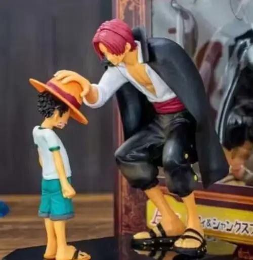 One Piece- Luffy and Shanks Action Figure Miniature Toy Figure (Doll) (Multicolor)