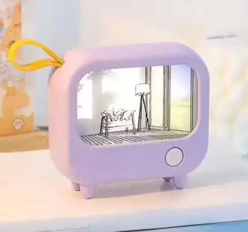 Oil painting light, bedroom small night light, warm and warm atmosphere light, second level dimming light (Multicolour)