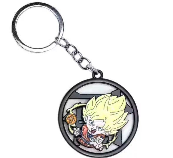 Dragon Ball Z Goku Yellow  hair Revolving/Spinning Keychain | Goku  Keychain