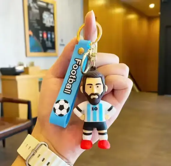 MESSI Football Player 3D Mould Keychains for Men, Women, Boys, Girls, Football Lover Birthday Gifts (Pack of 1)