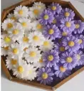 Sunflower Floating Candles (Set of 8 - Purple & White) | Premium Soy Wax Scented | Long Burning, Floral, Decorative & Festive Use
