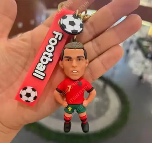 CR7 Football Player 3D Mould Keychains for Men, Women, Boys, Girls, Football Lover Birthday Gifts (Pack of 1)