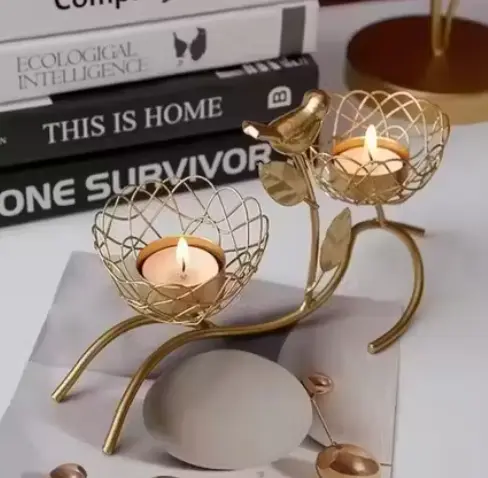 Metal Royal Candle Holders For tea light Candles, Christmas Candle Holder, Tealight Holder, Best Gift For Diwali & Christmas Decor