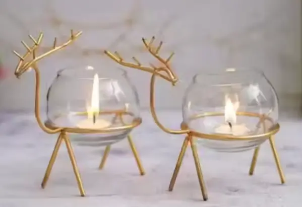 Decorative candle holder pack of 2