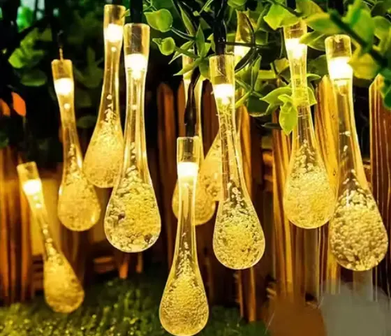 Water Drop String Ball Light 14 LED 3 Meter Series Lights for Festival Home Decoration (Warm White, Pack of 1)