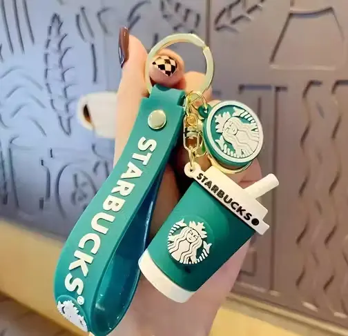 Starbucks Coffee Cup keychain Gift for girl Boys Keyring and Bag Hanging Accessory