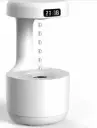 Anti-Gravity Water Droplet Humidifier with LED Clock Display, Creative Black Technology