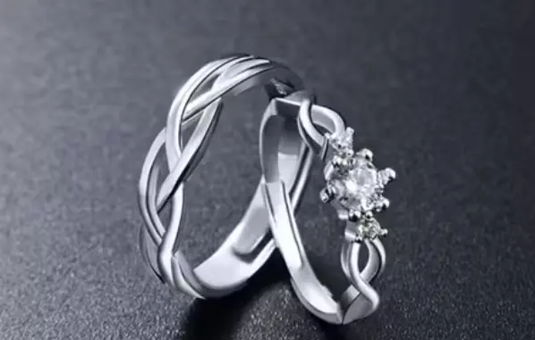 Adjustable Couple Rings Set | Women Rings | Gifts For Couple | Silver Polished MEn Rings | RIngs For Her