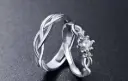Adjustable Couple Rings Set | Women Rings | Gifts For Couple | Silver Polished MEn Rings | RIngs For Her