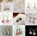 shimmering beautifull pack of 9 earrings for girls and womens