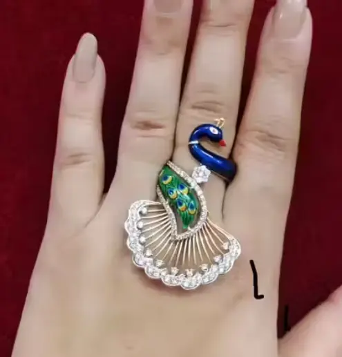 Peacock designed ring