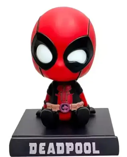 Deadpool Action Figure Bobblehead with Phone Holder