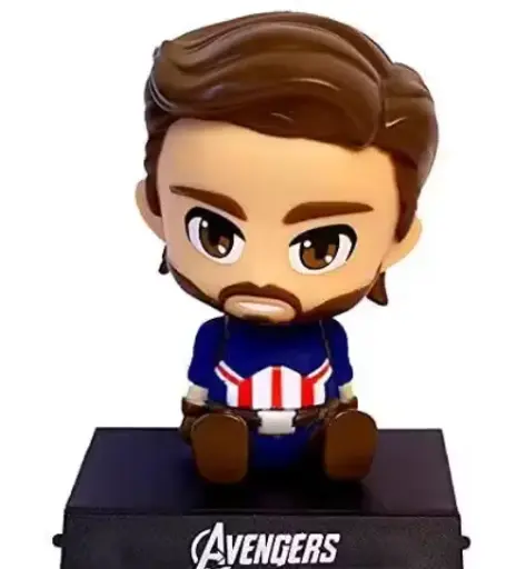 Captain Super Hero Action Figure Limited Edition Bobblehead with Mobile Holder for Car Dashboard Decoration Office Desk Table for Kids Children Friends