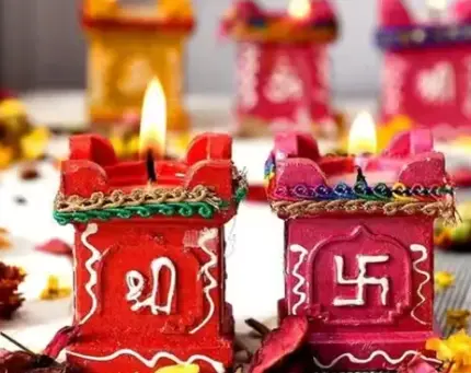 Candle holder with Wax Filled, Pack Of (04)