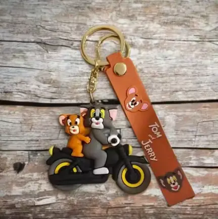 Tom and Jerry Characters Keychain for Girls Boys, Cute Silicon Keychains Accessories