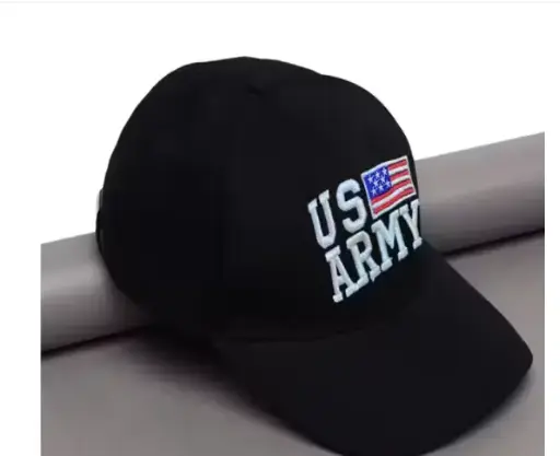 Phirsein Black US Army Designer Fashion Baseball Adjustable Summer Sports Cap For Men and Women