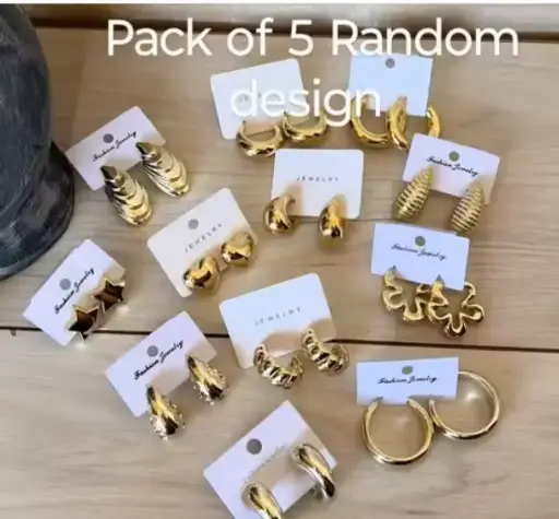 Pack of 5 Random design korean earrings