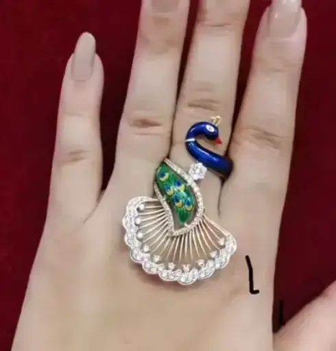 Peacock designed ring